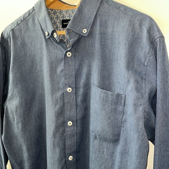 Rue Saint-Patrick Montreal Size Large Dress Shirt. Good Used Condition. Blue - Picture 6 of 16